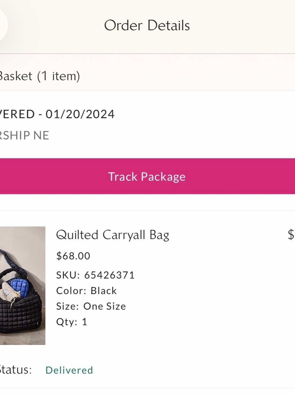 Free People Black Quilted Puffer Shoulder Bag - Picture 4 of 4